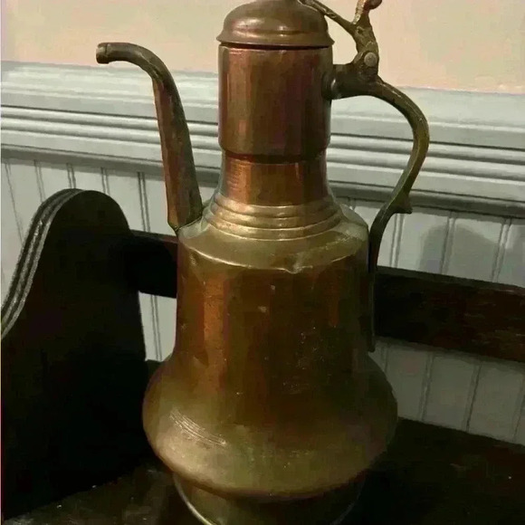 Persian brass copper tea or water Lidded kettle antique authentic - Picture 5 of 7